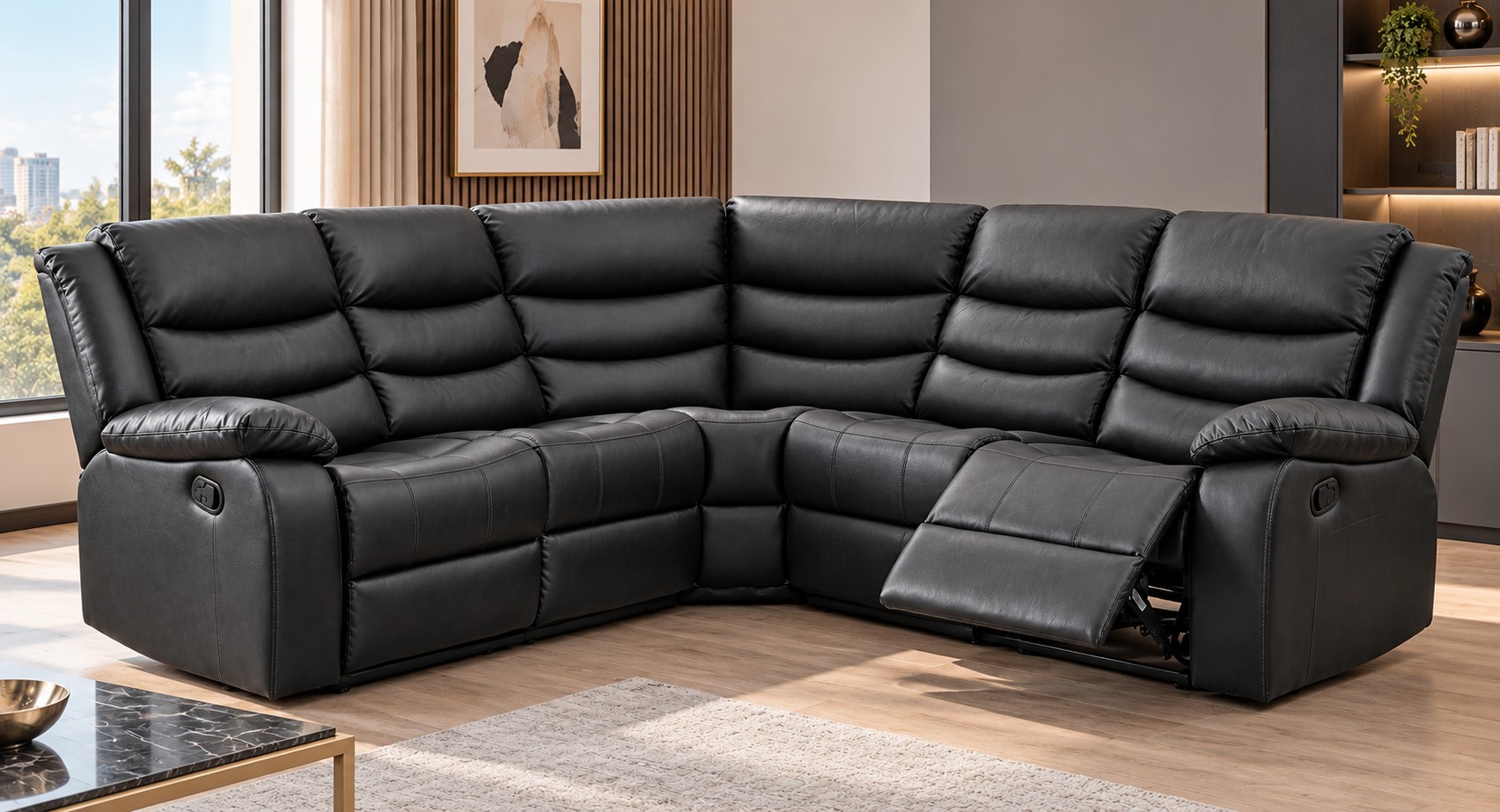Lazy-B Corner Recliner Black
